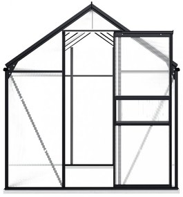 vidaXL antracitszürke melegház alumíniumalapzattal 4,75 m²