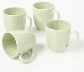 Porcelán bögre Sali domborművel, 4 db