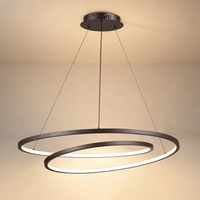 Brilagi-LED Dimmelhető kábeles csillár TWISTER LED/105W/230V átm. 100 cm fekete + távirányító