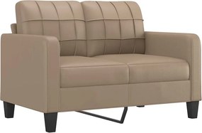 vidaXL 2 személyes cappuccino színű műbőr kanapé 120 cm