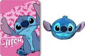 Disney Lilo és Stitch, A csillagkutya Wave Smile polár takaró és forma párna szett