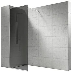 Vela Banyo WALK IN zuhanyfal - 8 mm vízlepergető FÜSTÜVEG - 80 x 200 cm