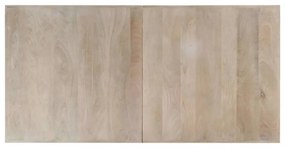 fehér tömör mangófa étkezőasztal 160 x 80 x 75 cm