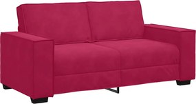 vidaXL kétszemélyes bordó bársony kanapé 180x78x84 cm