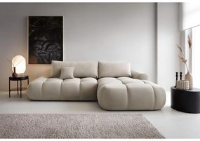 Sarokkanapé Ombre (J) (világos bézs + fekete). 1100460