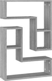 vidaXL 2 db szürke sonoma színű szerelt fa falipolc 50 x 15 x 50 cm