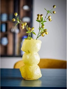 Sárga üveg váza (magasság 27 cm) Limone – Bloomingville