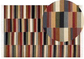 Színes kilim gyapjúszőnyeg 160 x 230 cm MUSALER Beliani