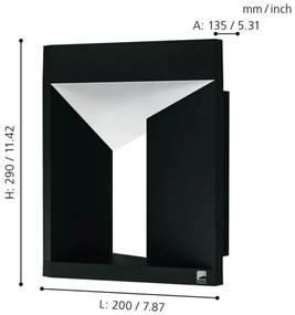 Eglo 98748 - LED Kültéri fali lámpa NEMBRO LED/10W/230V IP54