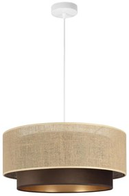 SARTA függőlámpa zsinóron 1xE27/60W/230V barna/juta