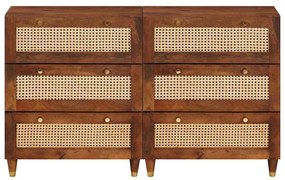 Szófa összeállítás 2 pcs Barna 60 x 33.5 x 75 cm Tömör mangófa