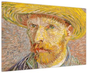 Kép - Vincent van Gogh, Self-Portrait with a Straw Hat (The Potato Peeler), reprodukciók (90x60 cm)