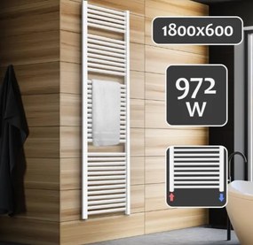 AQUAMARIN Törölközőszárító radiátor 1800 x 600 mm 972 W