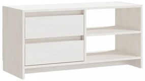 fehér tömör fenyőfa TV szekrény 80 x 31 x 39 cm