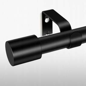 Függönykarnis szimpla fekete 122-213 cm