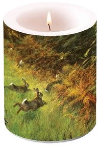 Running Rabbits átvilágítós gyertya 12x10cm