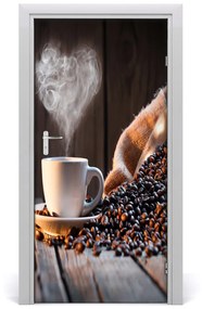 Ajtó tapéta csésze kávé 75x205 cm