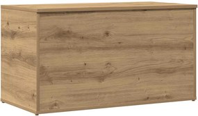 vidaXL kézműves tölgy színű szerelt fa tárolóláda 84 x 42 x 46 cm