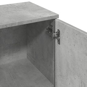 betonszürke szerelt fa tálalószekrény 90,5 x 29,5 x 65 cm