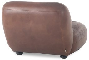 Barna bőr fotel Wyatt – Dutchbone