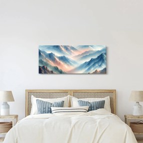 Kép - Akvarell hegyek (120x50 cm)
