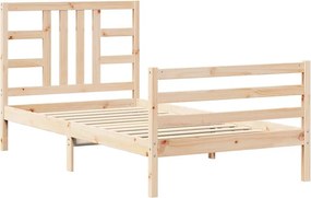vidaXL tömör fenyőfa ágy matrac nélkül 100 x 200 cm