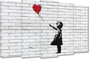Vászonkép 150x95 Banksy Lány léggömb