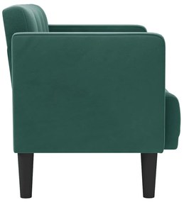 sötétzöld bársony loveseat kanapé 111 cm