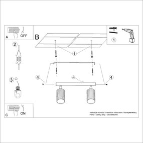 Brilagi - LED spotlámpa CRESTO 2xGU10/10W/230V krémszínű