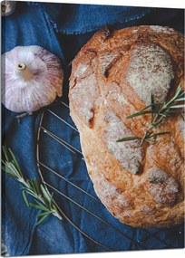 Våszonkép Kenyér Fokhagyma Reggeli Rozmaring Vintage 50X70