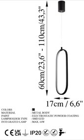 Fekete LED függőlámpa Can – Opviq lights