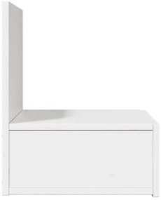 Éjjeli asztal 2 pcs Fehér 42 x 32.5 x 40 cm Tömör fenyőfa