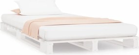 vidaXL fehér tömör fenyőfa raklapágy 90 x 200 cm