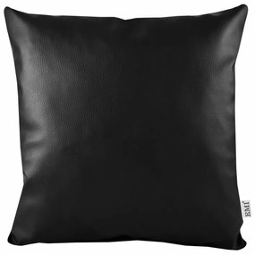 EMI fekete színű műbőr párna, Párna 45x45 cm