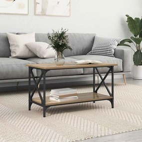Dohányzóasztal kézműves tölgy 80 x 45 x 45.5 cm Faanyag