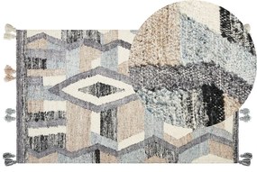 Színes kilim gyapjúszőnyeg 80 x 150 cm AYGEZARD Beliani