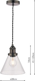 Laura Ashley Isaac 3742245-Q Függőlámpa 1x60W/E27 IP20