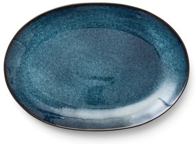 Fekete-kék kőedény tányér Gastro Dark Blue/Black – Bitz