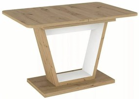Nigel bővíthető étkezőasztal tölgy/fehér 120-160 cm