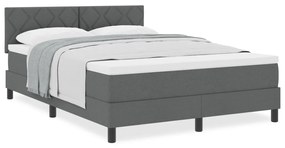 Boxspring Ágy Matracokkal Sötétszürke 160x200 cm Szövet