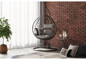Noela sötétszürke műrattan függőfotel - Bonami Selection