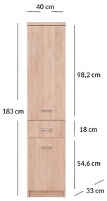 Regál Tianna (szonoma tölgy). 1053324