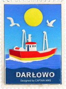 Postaláda alakú mágnes tengeri motívummal Darłowo