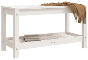 fehér tömör fenyőfa kerti pad 82,5 x 35 x 45 cm