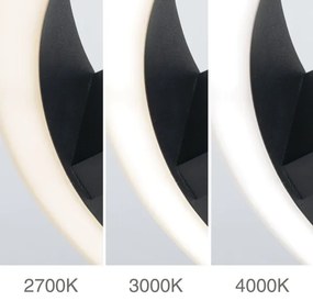 Orion - KOLK LED mennyezeti lámpatest, 40 W, 230 V, 2700/3000/4000 K, átmérő 40 cm, fekete