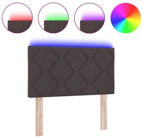 LED Fejtámla Gyémánt Blokkok Mintázat Sötét Barna 80 cm Szövet