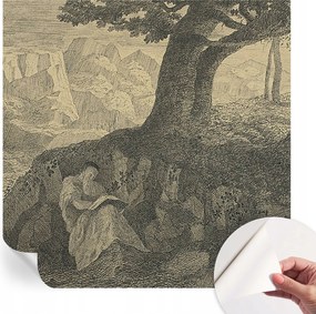 Dekoratív öntapadós fotótapéta az irodába Olvasó figura 250x250 cm