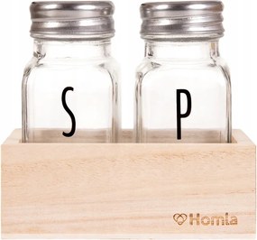 Só- és borsszóró szett állvány 3 db 10 cm Voscari Homla