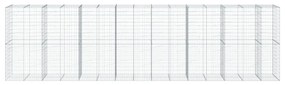 horganyzott vas gabion kosár fedéllel 750 x 100 x 200 cm