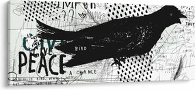 Kép - Street art - madár (120x50 cm)